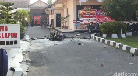 bekas ledakan Mapolres Surakarta