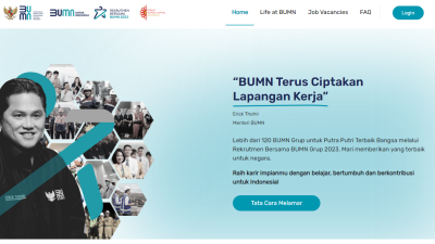 tampilan web rekrutmen bumn