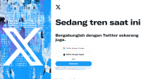 laman twitter dengan logo x