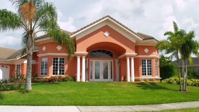 cat rumah warna peach