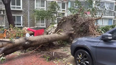 topan bebinca di shanghai china