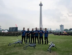 1.500 Drone Hiasi Langit Monas, Sambut HUT ke-79 TNI dengan Formasi Spektakuler
