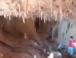 Saat Bangun Jalan Pakai Excavator, Pekerja Temukan Goa Stalagmit dan Stalaktit Aktif di Proyek JJLS Gunungkidul