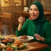 makan makanan masakan padang
