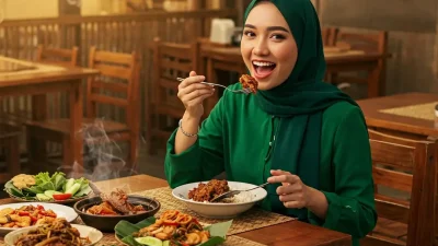 makan makanan masakan padang