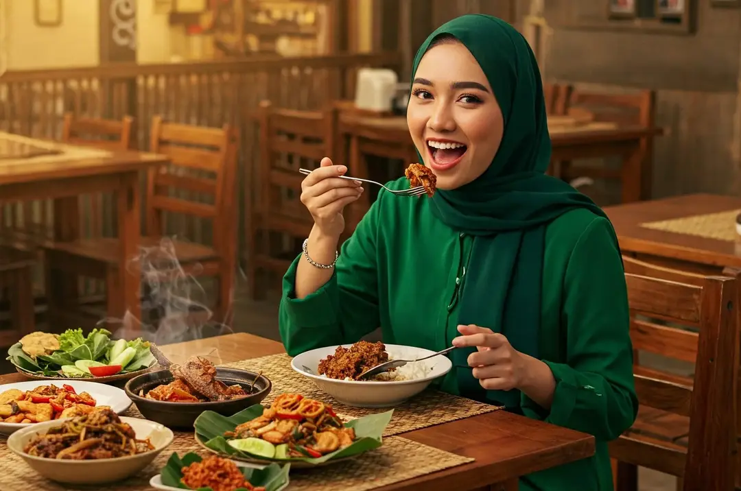 makan makanan masakan padang