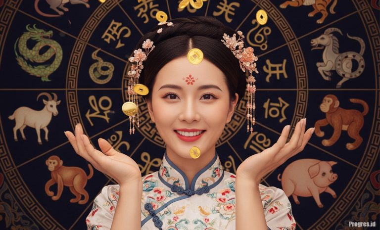 ilustrasi perempuan dan zodiak china shio