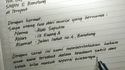surat izin sakit untuk sekolah