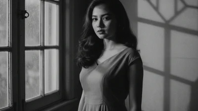 gambar wanita dengan gaya vintage hitam putih