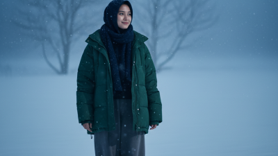 wanita hijab salju gemini ai