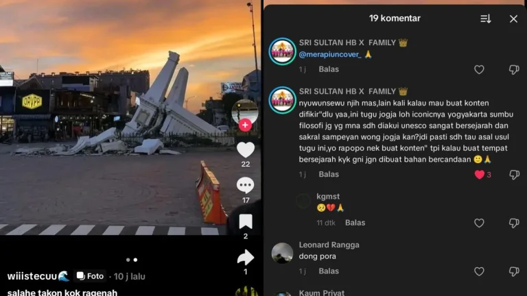 viral tugu jogja ambruk