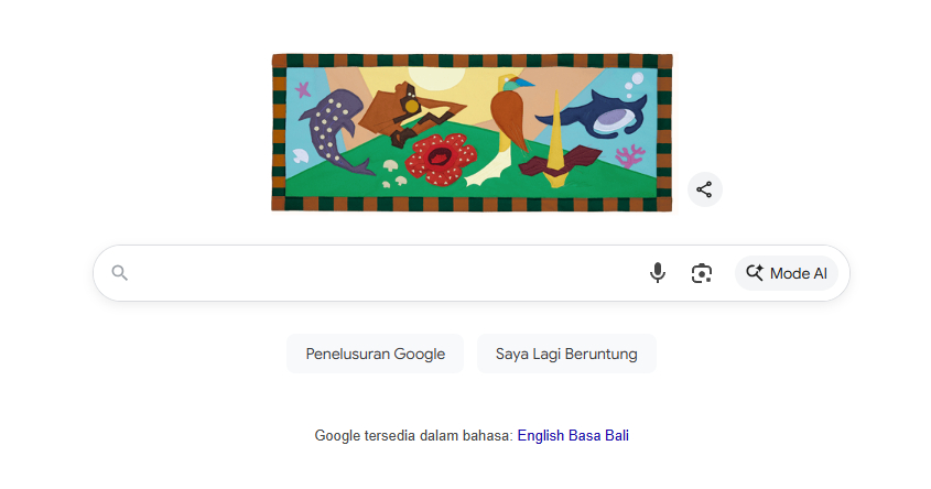 google doodle Hari Cinta Puspa dan Satwa Nasional 2025