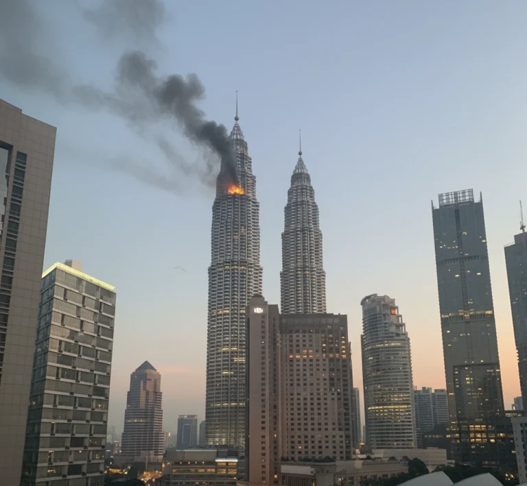 kebakaran menara petronas