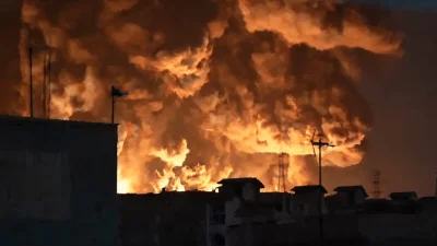 kebakaran di pembangkit listrik tel aviv