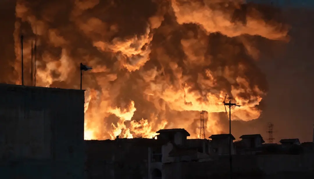 kebakaran di pembangkit listrik tel aviv