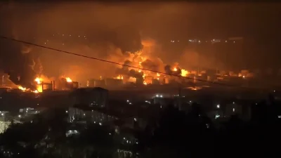 kilang minyak tuapse rusia terbakar