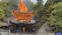 Kuil Berusia 1.200 Tahun di Jepang Hangus Terbakar, Api Abadi Berhasil Diselamatkan