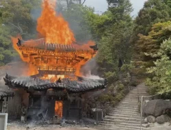 Kuil Berusia 1.200 Tahun di Jepang Hangus Terbakar, Api Abadi Berhasil Diselamatkan
