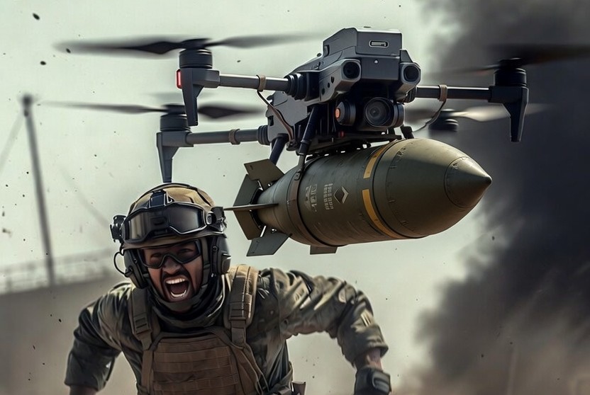 dikejar drone hizbullah