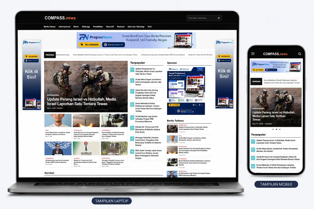 tema wordpress mirip kompas.com