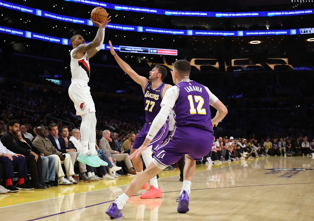 lakers vs trail blazer